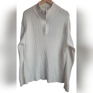 Weatherproof Cream and Blue Sweater